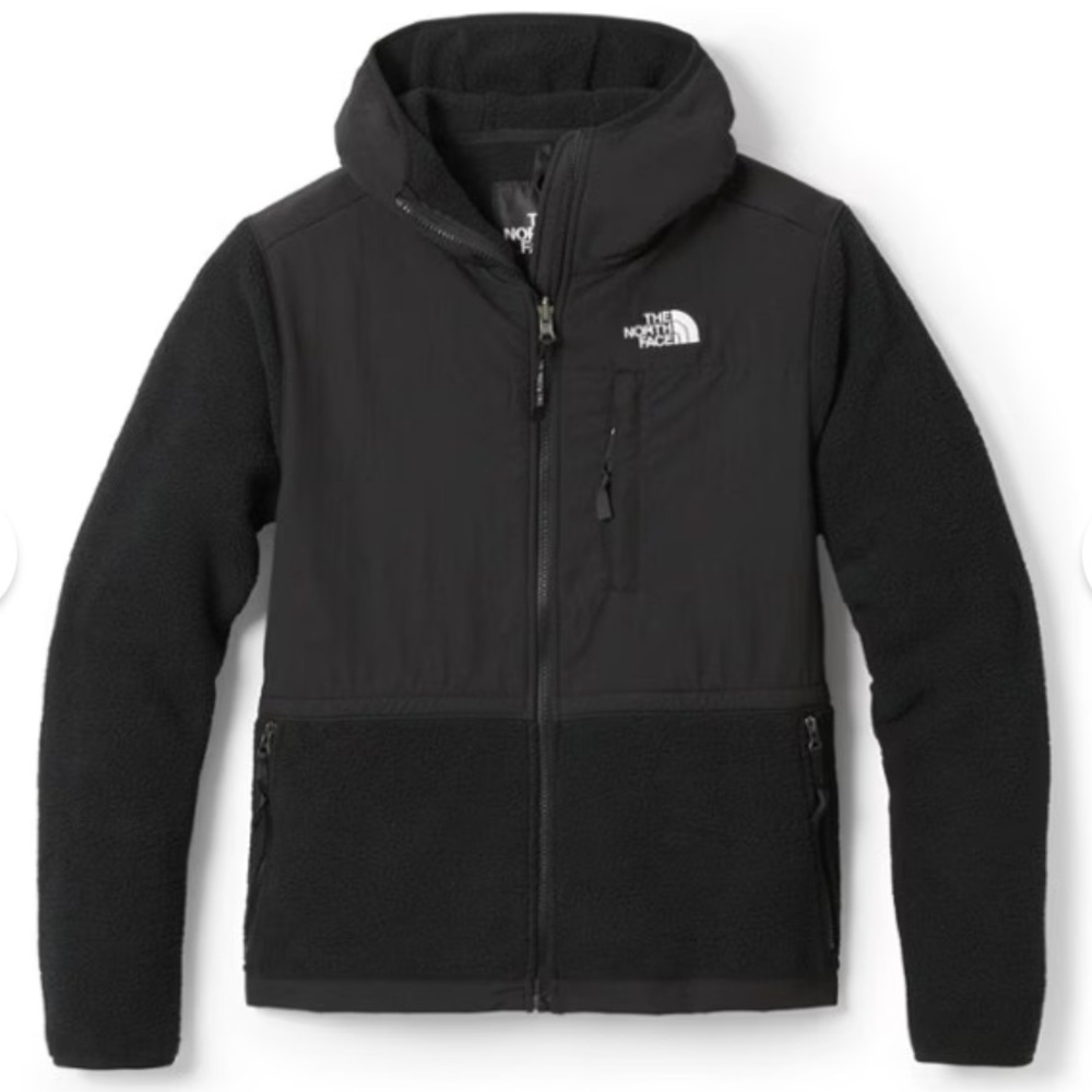 North Face Black Denali with Hood Jacket